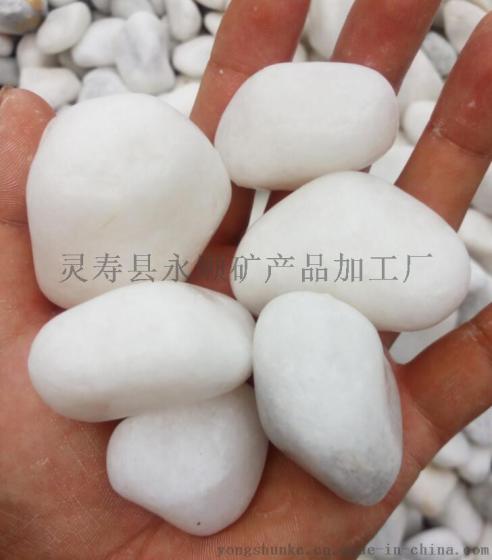 3-5公分白色鹅卵石价格 河北白色鹅卵石生产厂家