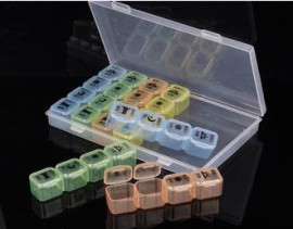 新品包邮药盒便携 28格药盒大容量药盒一周星期药盒 可依客印刷