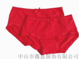 儿童内裤三角大红色超细纤维女童内裤6509