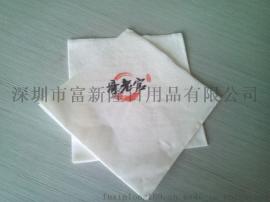 厂家直销西餐厅(23*23cm)logo西餐巾纸、印刷商标log商标的西餐巾，规格齐全，质优价低，可以印刷2色logo的西餐巾纸厂家