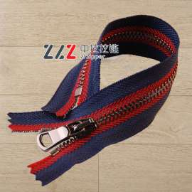ZLZ 5#Y牙单双拉特殊色织布带金属拉链 服装金属拉链 链牙超顺畅
